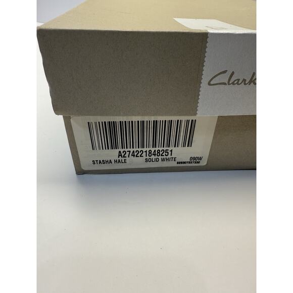 Clark’s Stasha Hale Solid While Wedge Women’s Size 9 W New With Box - Picture 9 of 10